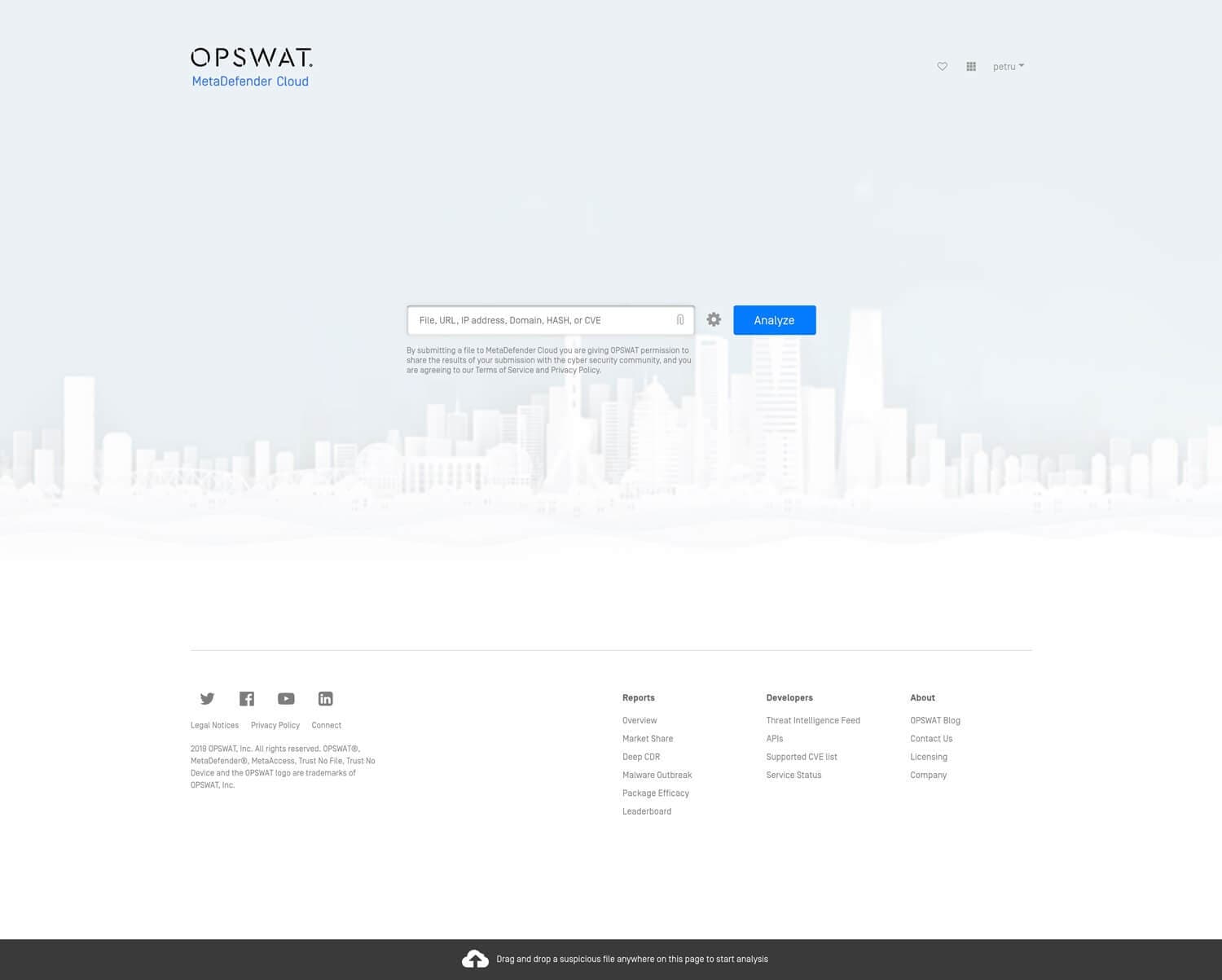 New MetaDefender Cloud Homepages