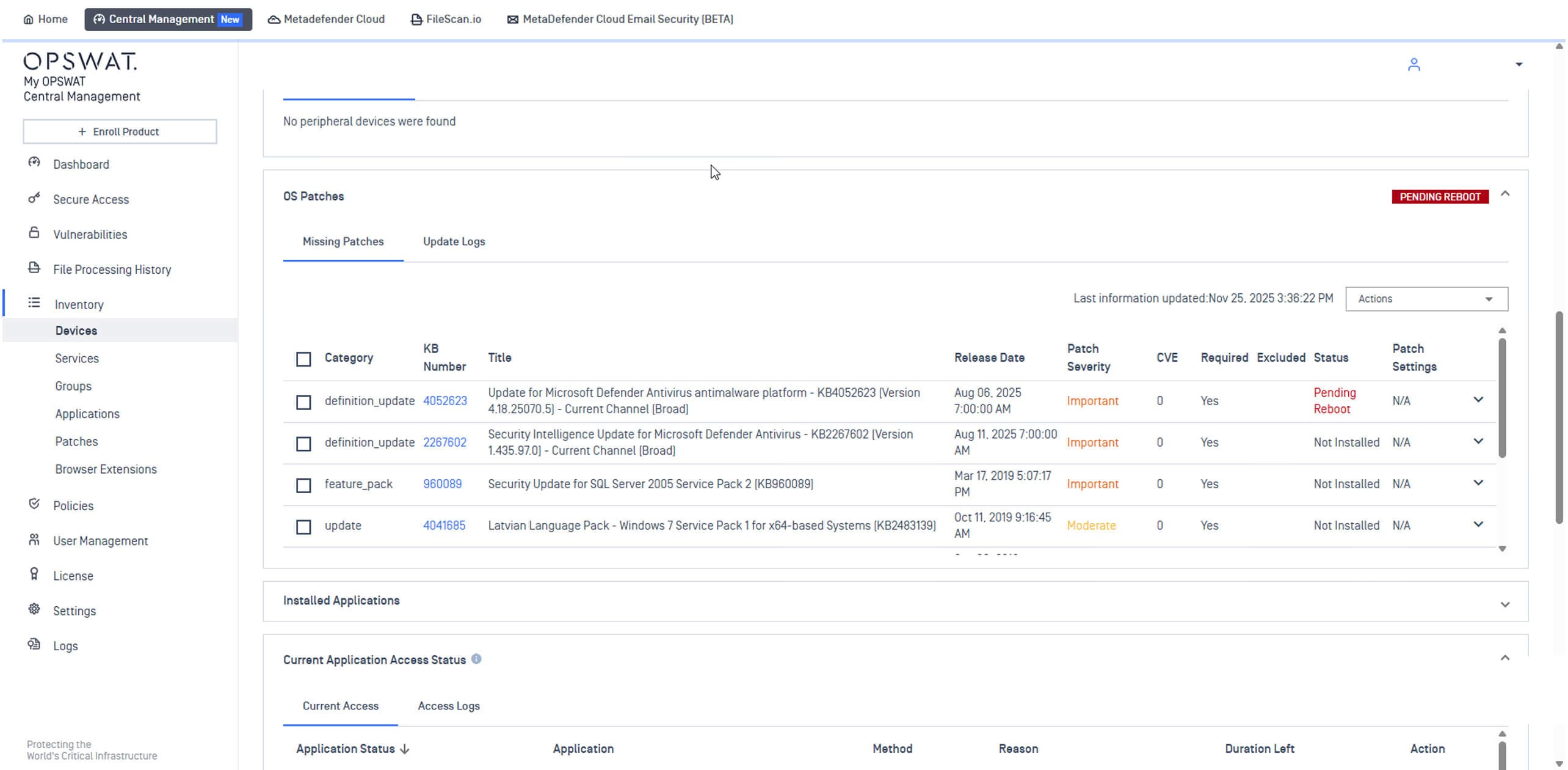 MetaDefender Endpoint™ v7.6.2511